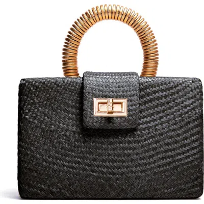 Soli & Sun The Gracie Woven Buntal Straw Clutch Bag
