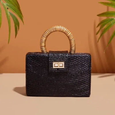 Soli & Sun The Gracie Woven Buntal Straw Clutch Bag