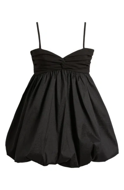 Likely Serefina Mixed Media Bubble Minidress In Black