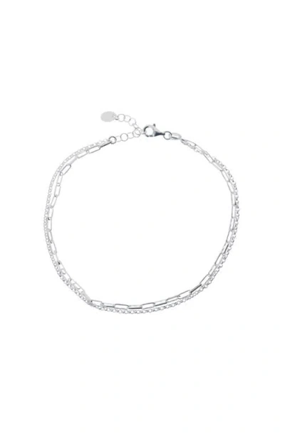 Argento Vivo Layered Chain Anklet