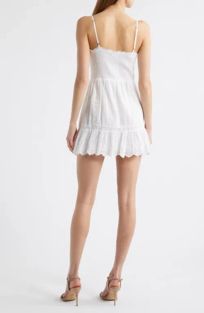 Loveshackfancy Maera Smocked Back Minidress In White