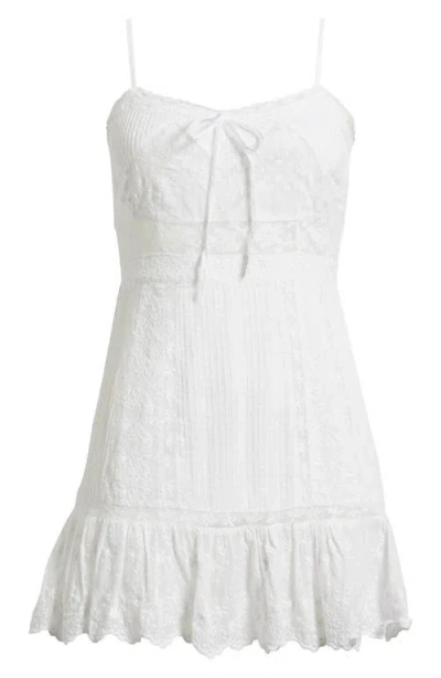 Loveshackfancy Maera Smocked Back Minidress In White