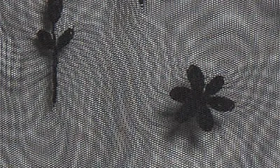 Totême Toteme Floral Embroidered Tulle Top In Black