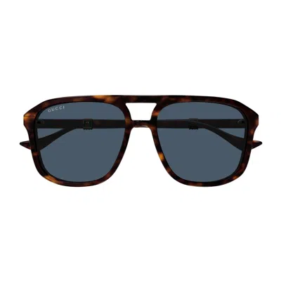 Gucci Tortoiseshell Navigator-frame Sunglasses