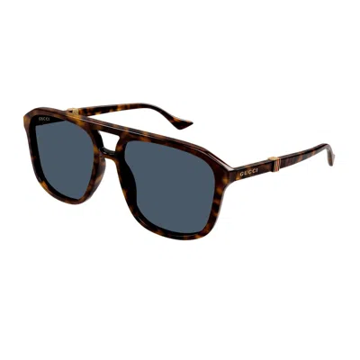 Gucci Tortoiseshell Navigator-frame Sunglasses