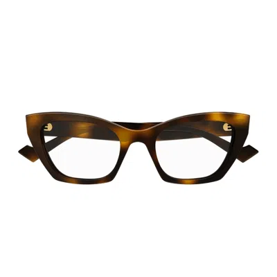 Gucci Cat-eye Frame Glasses In Brown