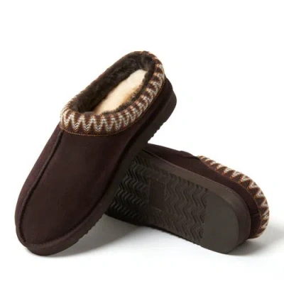 Dearfoams Fireside Grafton Genuine Shearling Clog Slipper With Taping