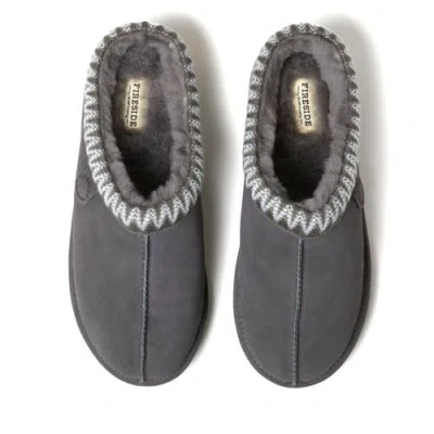 Dearfoams Fireside Grafton Genuine Shearling Clog Slipper With Taping