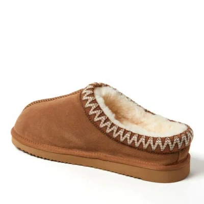 Dearfoams Fireside Grafton Genuine Shearling Clog Slipper With Taping