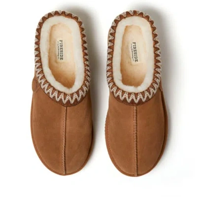 Dearfoams Fireside Grafton Genuine Shearling Clog Slipper With Taping