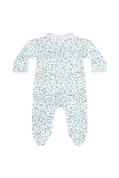Nellapima Blue Vines Print Crossover Footie