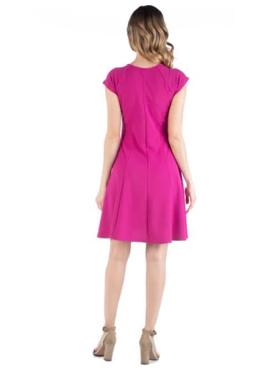 24seven Comfort Apparel Plus Womens Keyhole Neck Above Knee Wear To Work Dress