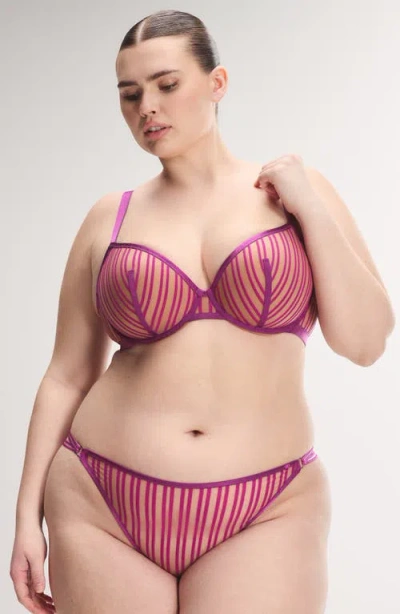 Savage X Fenty Strappy Hour Lightly Lined Semi-demi Bra In Pink