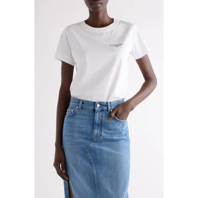 Givenchy White Cotton Jersey Crewneck T-shirt In White