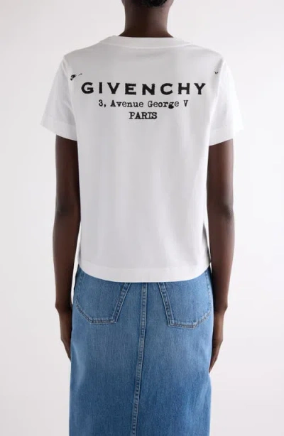 Givenchy White Cotton Jersey Crewneck T-shirt In White