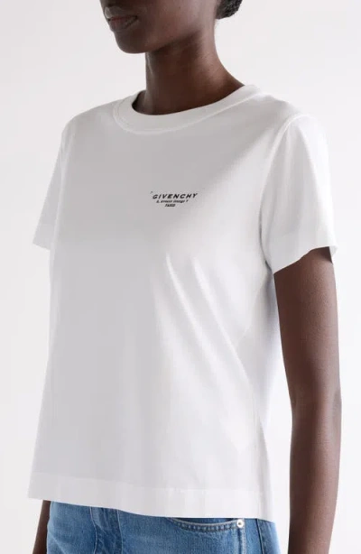 Givenchy White Cotton Jersey Crewneck T-shirt In White