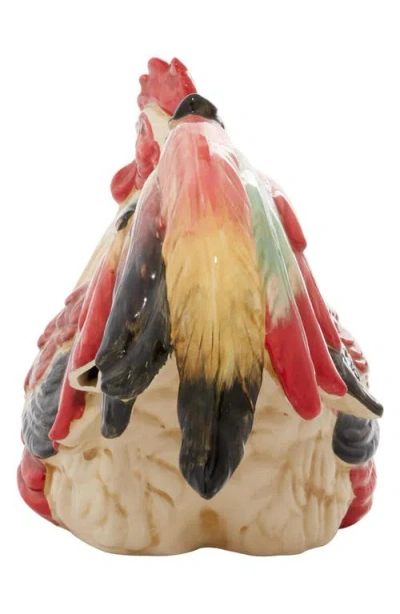 Uma Farmhouse Ceramic Hen Statue In Multi