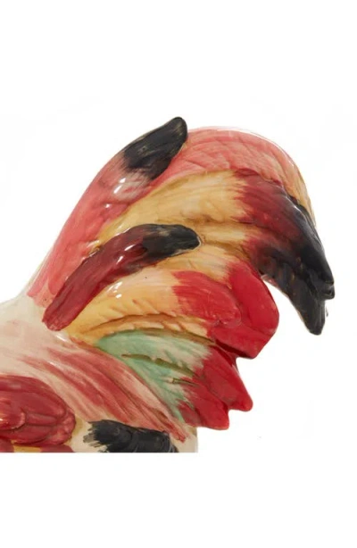 Uma Farmhouse Ceramic Hen Statue In Multi