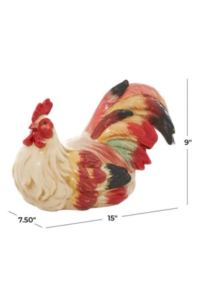 Uma Farmhouse Ceramic Hen Statue In Multi