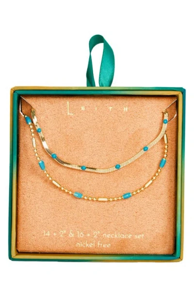 Leith 2-pack Assorted Enamel & Chain Necklaces