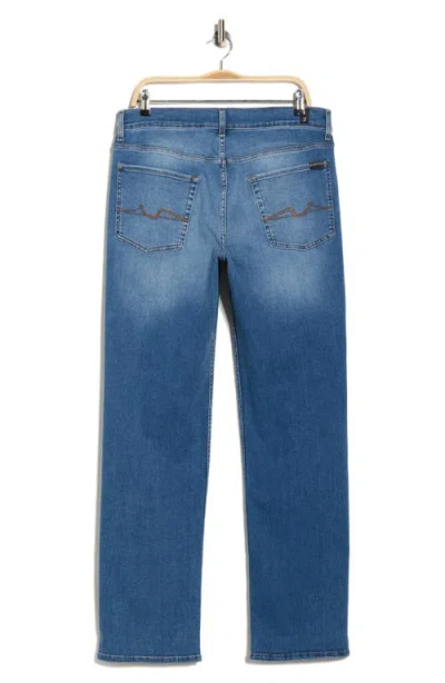 7 For All Mankind Austyn Squiggle Stretch Straight Leg Jeans In Blue