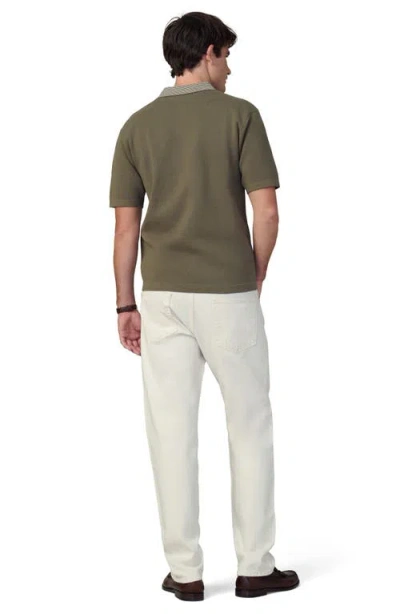 Joe's Retro Quarter Zip Polo In Green