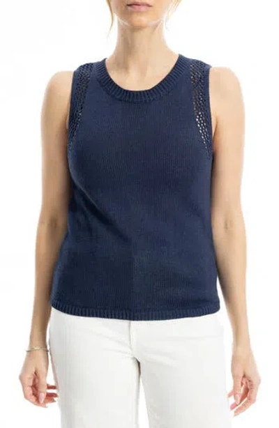 Max Studio Pointelle Stitch Crocheted Tank