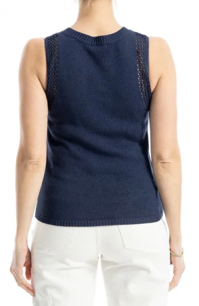 Max Studio Pointelle Stitch Crocheted Tank