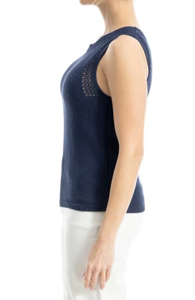 Max Studio Pointelle Stitch Crocheted Tank