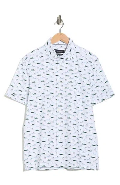 Bugatchi Ooohcotton® Short Sleeve Button-up Shirt In White