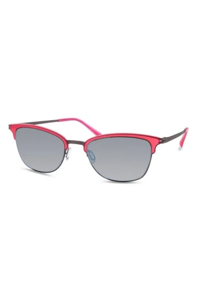 Modo Half Rim Sunglasses In Pink