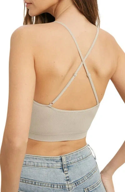 Wishlist Seamless Scoop Neck Bralette In Gold