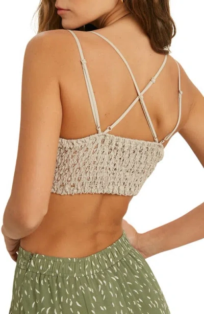 Wishlist Double Strap Lace Bralette In Neutral