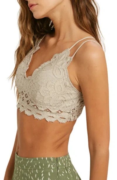 Wishlist Double Strap Lace Bralette In Neutral