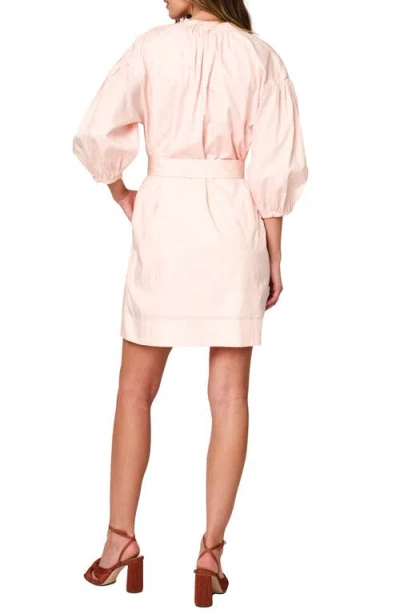 Gibsonlook Ambition Belted Cotton Shirtdress In Pink