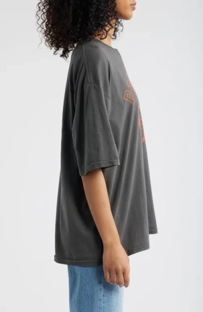 Junk Food Pep Club 1998 Oversize Cotton Graphic T-shirt In Gray