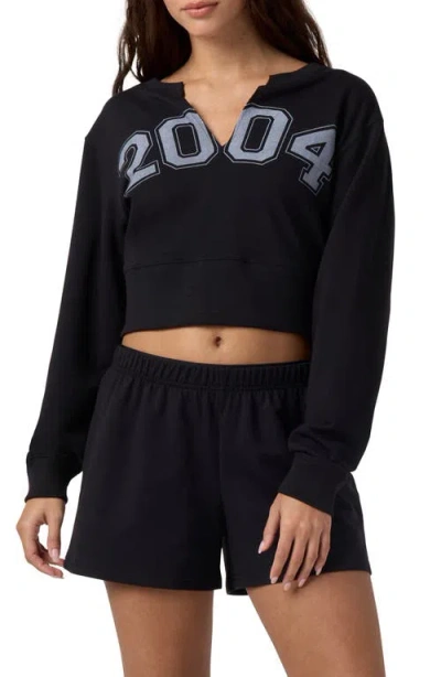 Florence By Mills 2004 Split Neck Sweatshirt In Black