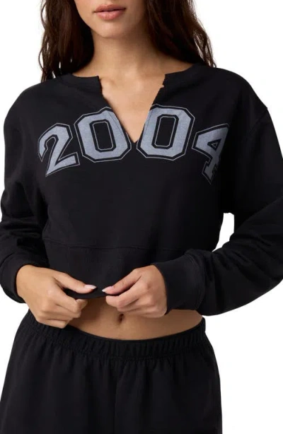 Florence By Mills 2004 Split Neck Sweatshirt In Black