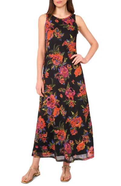 Vince Camuto Floral Keyhole Maxi Tank Dress In Brown
