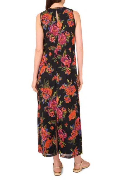 Vince Camuto Floral Keyhole Maxi Tank Dress In Brown