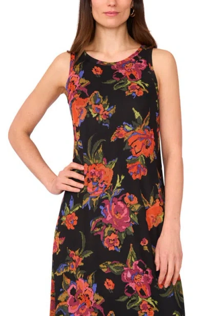 Vince Camuto Floral Keyhole Maxi Tank Dress In Brown