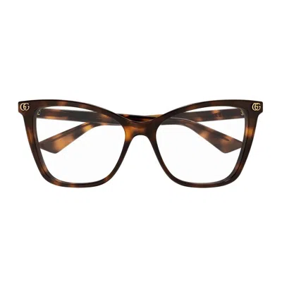 Gucci Gg1817o Linea Emblem Eyeglasses In Brown