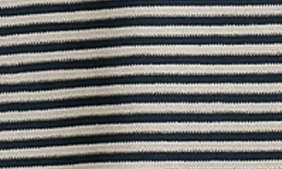 D.rt Vacay Stripe Lyocell & Linen Blend T-shirt In Black