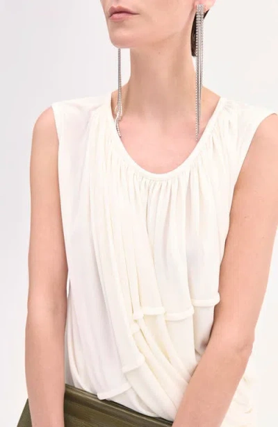 Co Draped Top In White