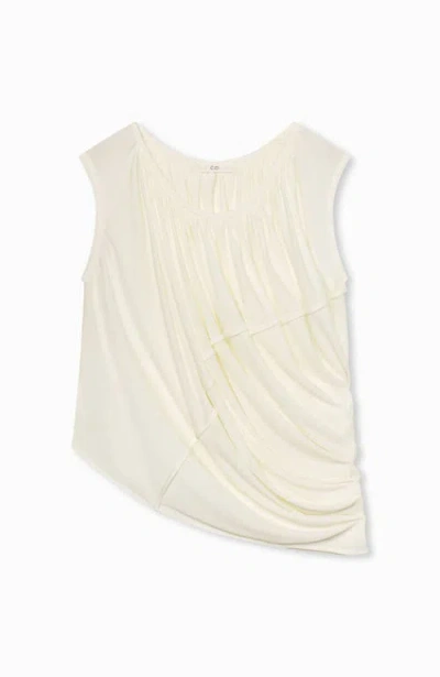 Co Draped Top In White