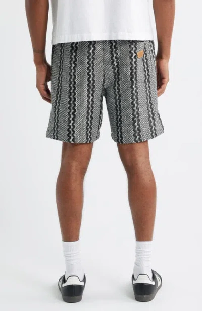 Icecream Dairy Embroidered Shorts In Gray