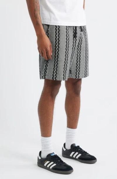 Icecream Dairy Embroidered Shorts In Gray