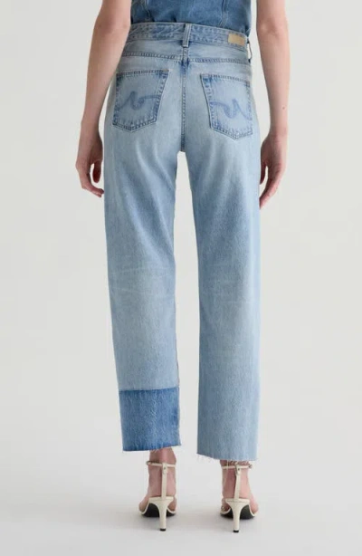 Ag Brinley Mid Rise Straight Crop Jeans In Carpinteria In Blue