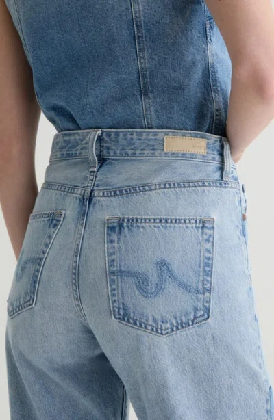 Ag Brinley Mid Rise Straight Crop Jeans In Carpinteria In Blue