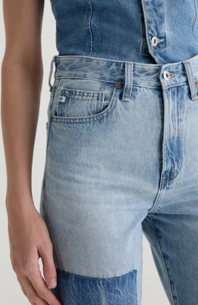 Ag Brinley Mid Rise Straight Crop Jeans In Carpinteria In Blue